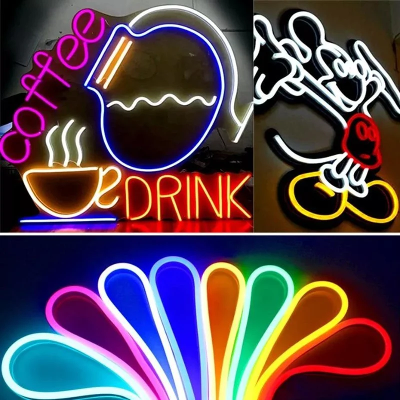 Separation Neon Light 12V Silicone LED Flexible Separated Neon Strip Waterproof IP67 DIY Neon Sign Custom for Bar