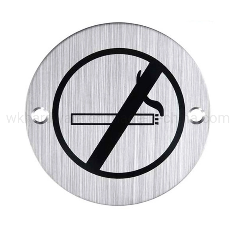 Stainless Steel No Smoke Sign Plate Signs for Public (DP-003f)