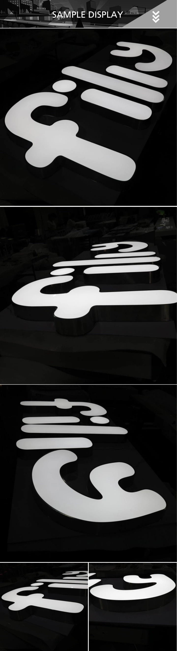 Modern Design Large Waterproof Commercial Advertising Outdoor LED Channel Letters