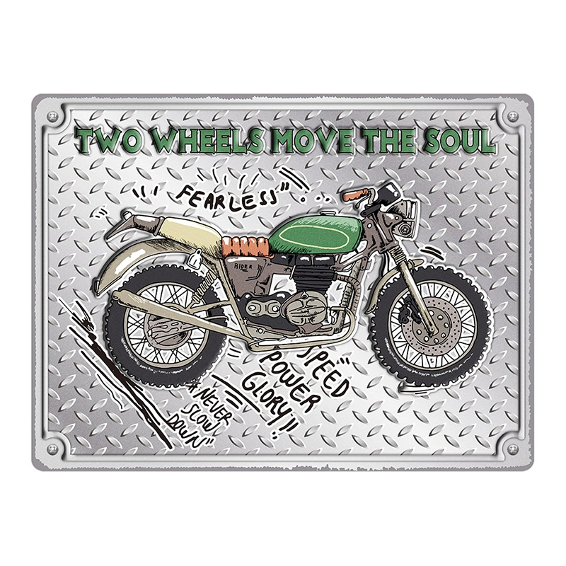 Embossed Stamping Souvenir Aluminum Decorative Motorcycle Metal Tin Signs for Home Decoration Iron Wall Hanging