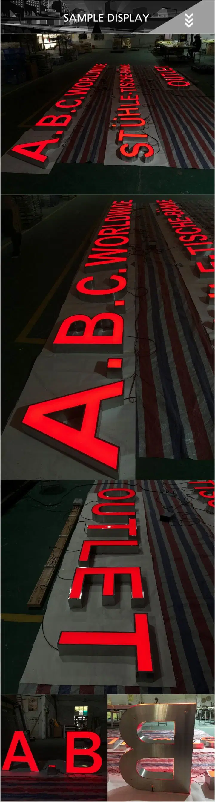 Modern Design Large Waterproof Commercial Advertising Outdoor LED Channel Letters