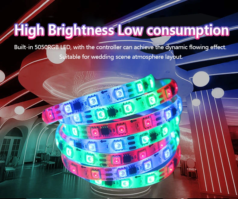 IP20 24V 5050RGB 30LED/M 10mm Magic Color External Control LED Strip Light