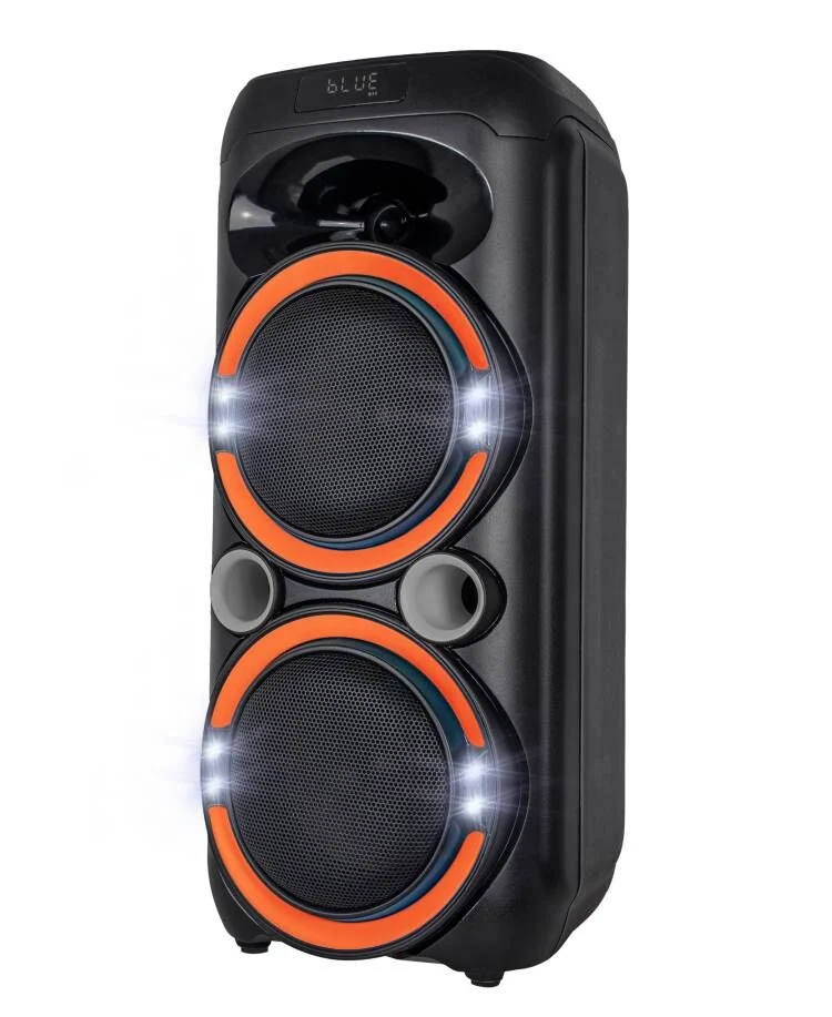 Karaoke Stereo Multifunction Feiyang Professional Dual 6.5 Inch Circle LED Light Bluetooth Wireless Portable Mobile Active Audio Loud Speaker