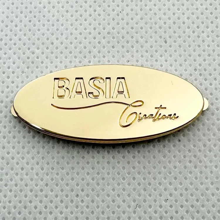 Neostar Custom Mini Bags Metal Logo Emblem Design Zinc Alloy Hats Embossed Letters Metal Plate Logo for Women Shoes