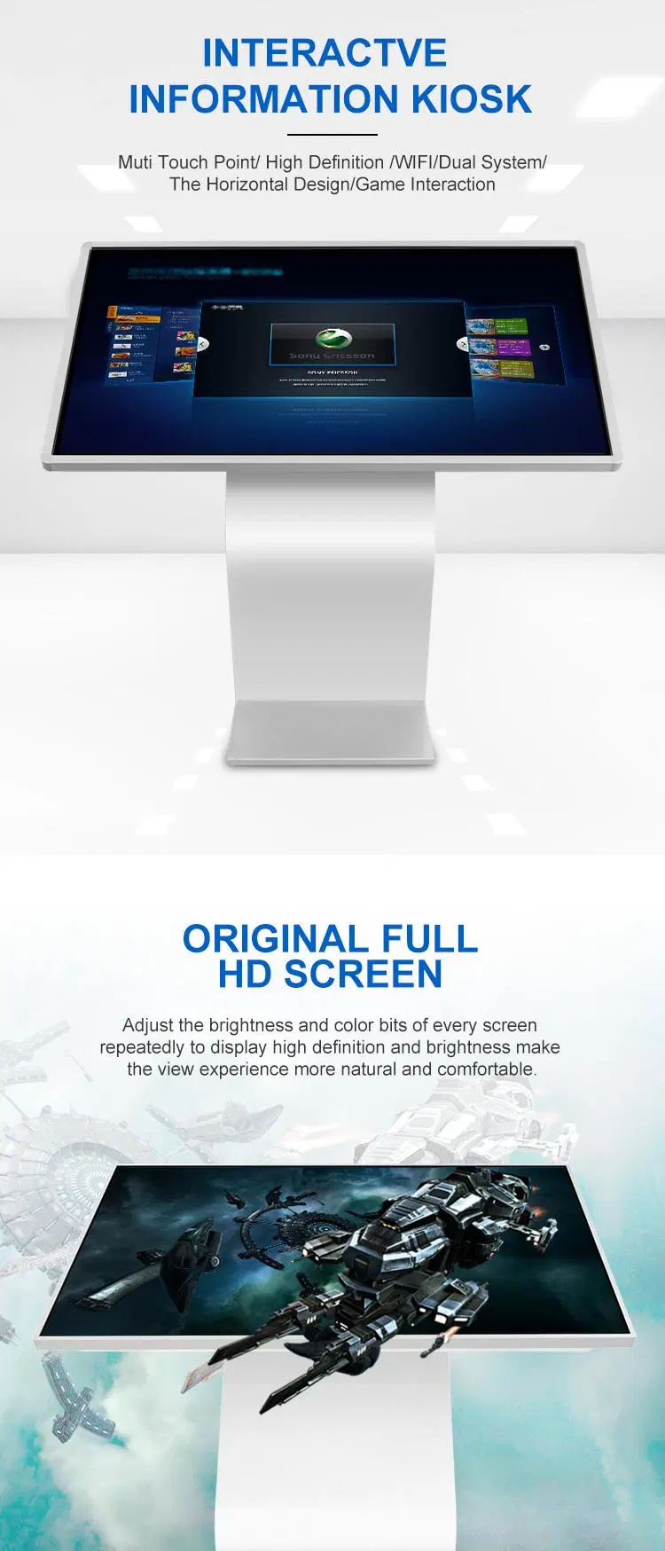 43 Inch Touch Screen Information Interactive Digital Signage Kisok