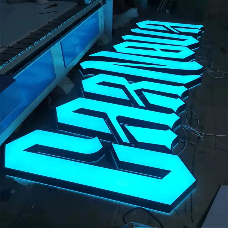 Advertising Illuminated Outdoor RGB LED Letter Business Store Front Sign Acrylic Light up Logo