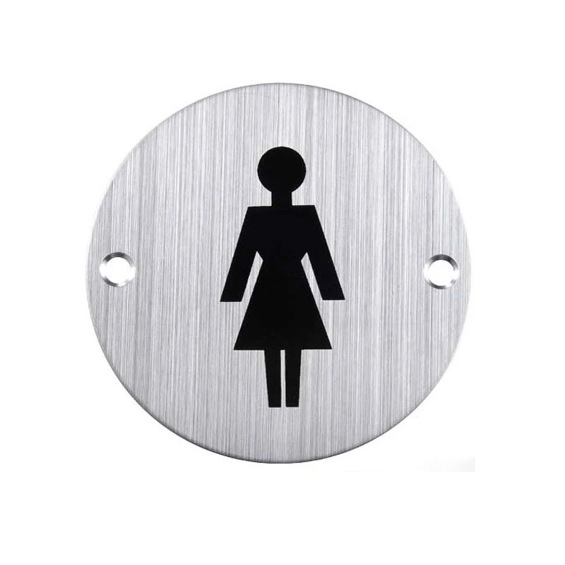 Stainless Steel Women&prime; S Door Sign Plate for Restroom (DP-003b)