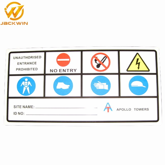 Outdoor Waterproof Reflective Warning Site Safety Sign in Construction