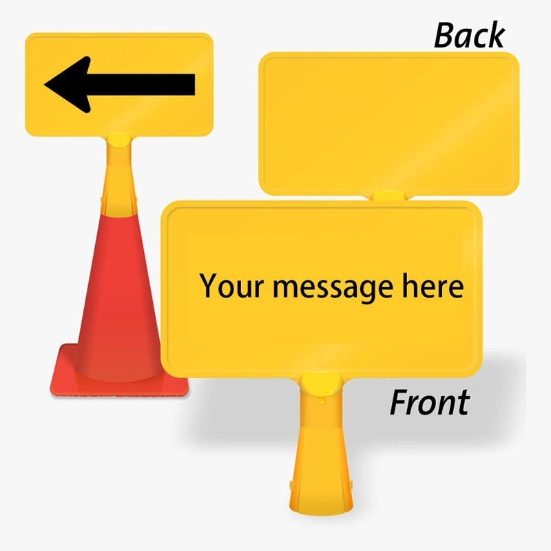 Heavy Duty Plastic Traffic Cone Sign for Road Construction Safety