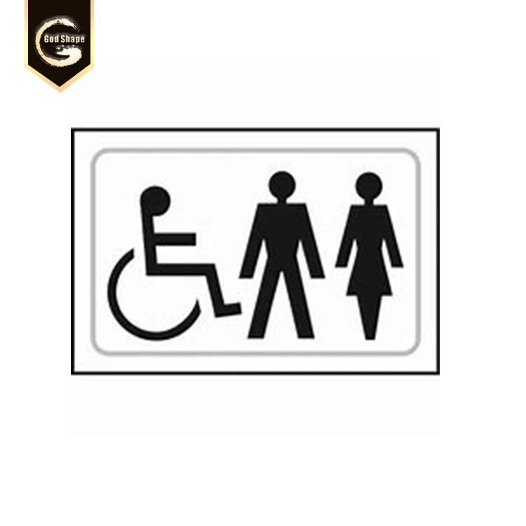 Toilet Sign with Left Arrow Wayfinding Sign Metal Plaque -0419L