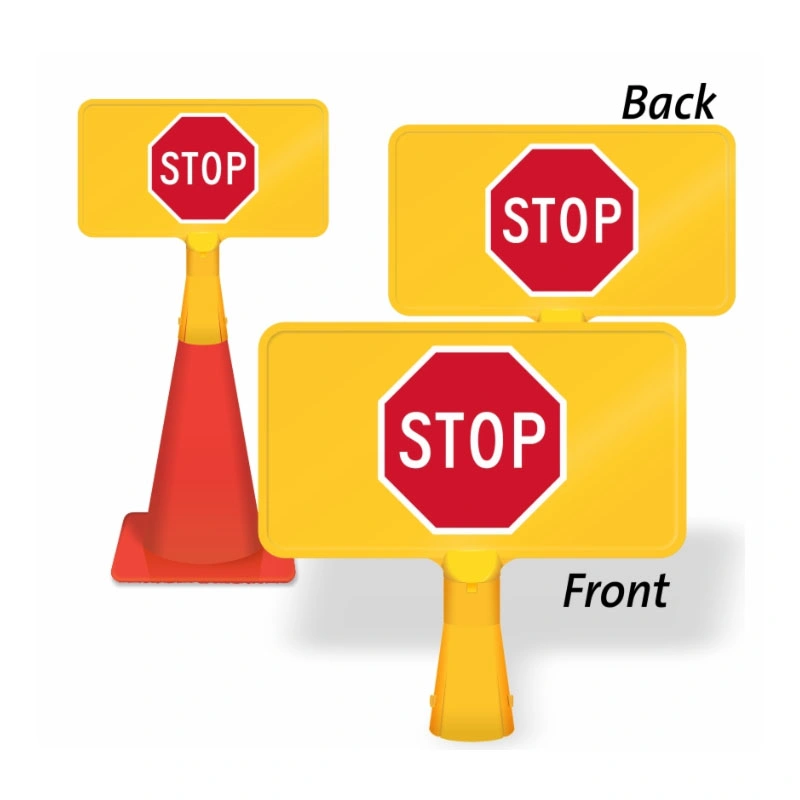 Heavy Duty Plastic Traffic Cone Sign for Road Construction Safety