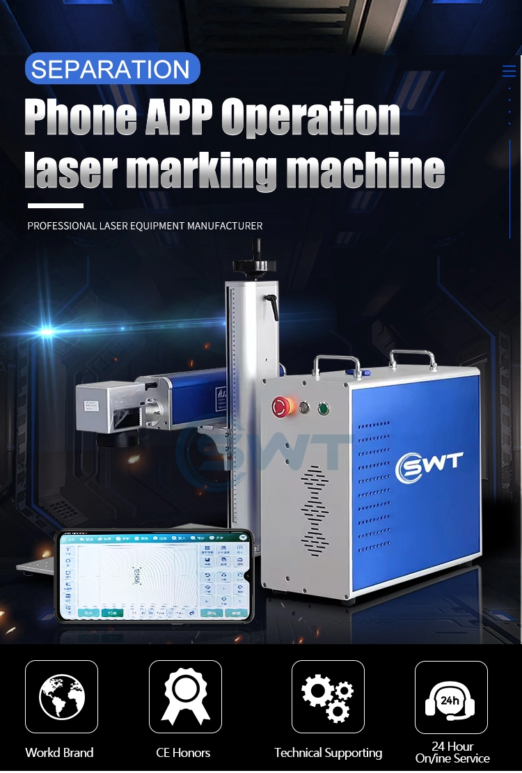 20W 30W 50W Ring Engraving Machine Portable Jewelry Galvo Laser Printing Machine Fiber Laser Marking Machine