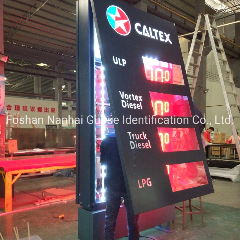 Caltex LED Outdoor Gas Station Petrol Station Digital Prices Pylon Signs for Sale