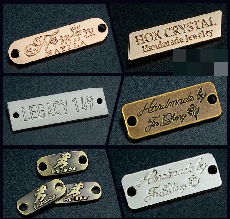 Make a Small Fashion Etched Silkscreen Metal Nameplate Logo