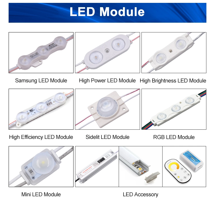 175 Deg DC 12V Daylight White 1.08W Injection LED Module Backlight 2835 SMD Decorative LED Module Light for Letter Sign Advertising with LED Driver