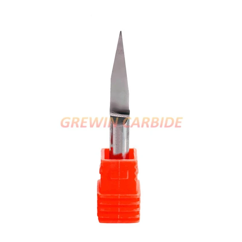 Gw Carbide Three-Faces CNC Engraving Tool Pyramid CNC Router Bits for Stone Jade Wood Mini Word Milling Cutters for Advertising Industry