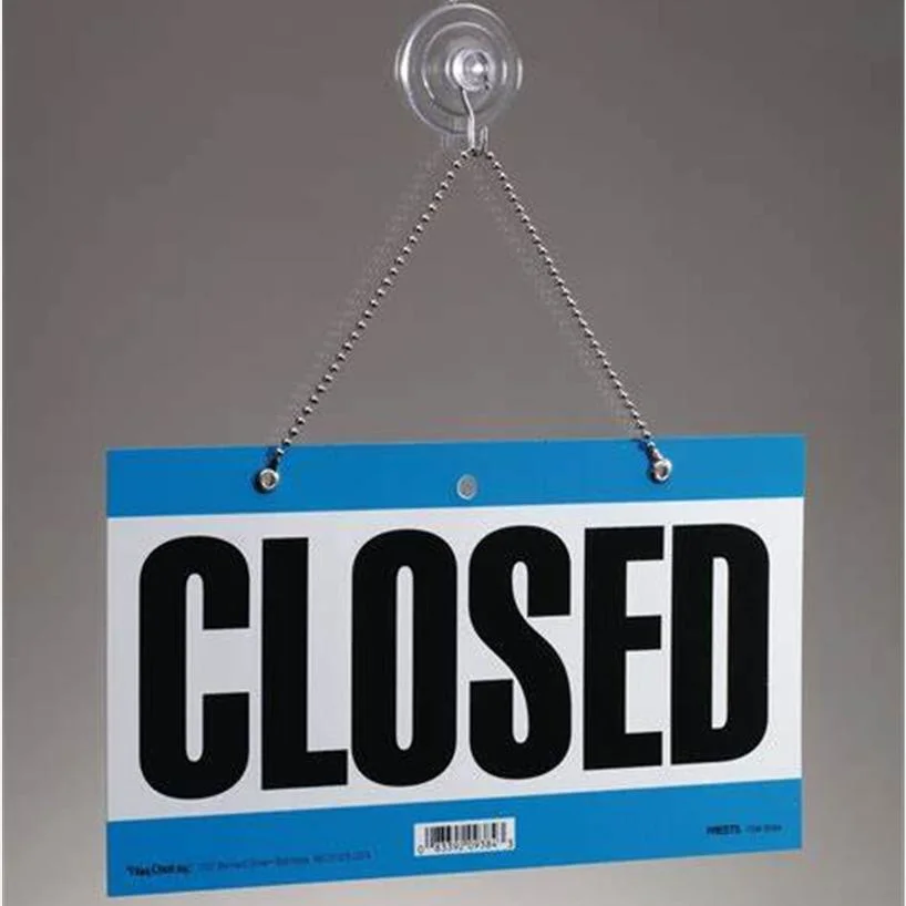 Wooden Rustic Open and Closed Sign Business Open Sign with Hanging Chain