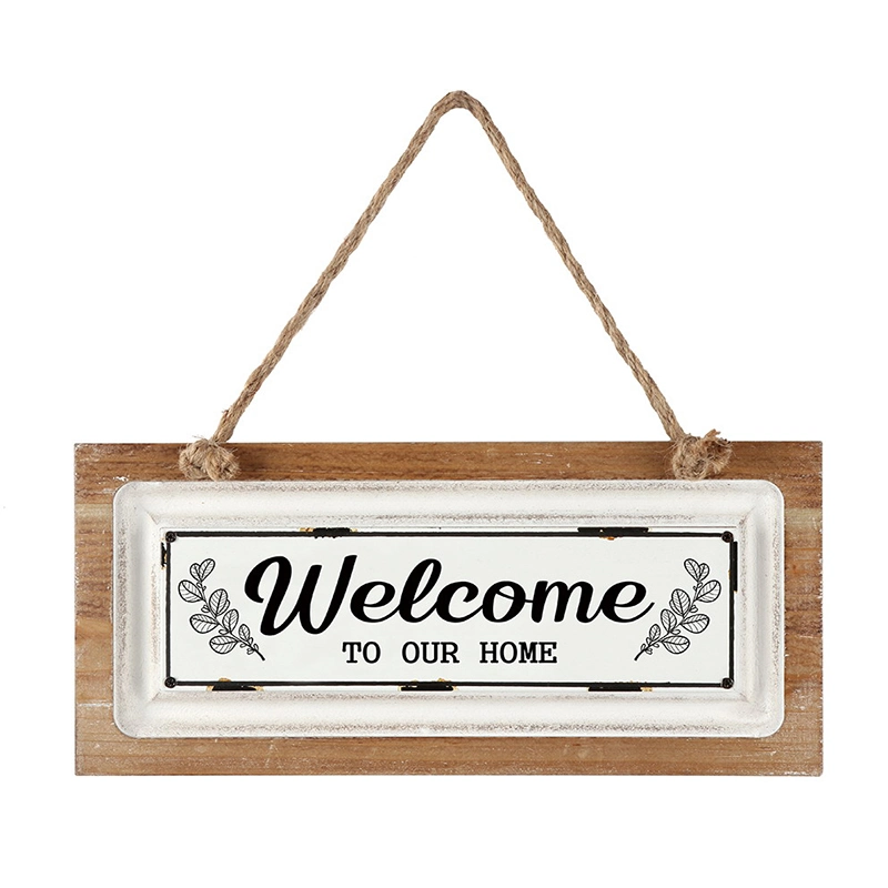 Rustic Hanging Sign Welcome to Our Home Sign for Home Decoration