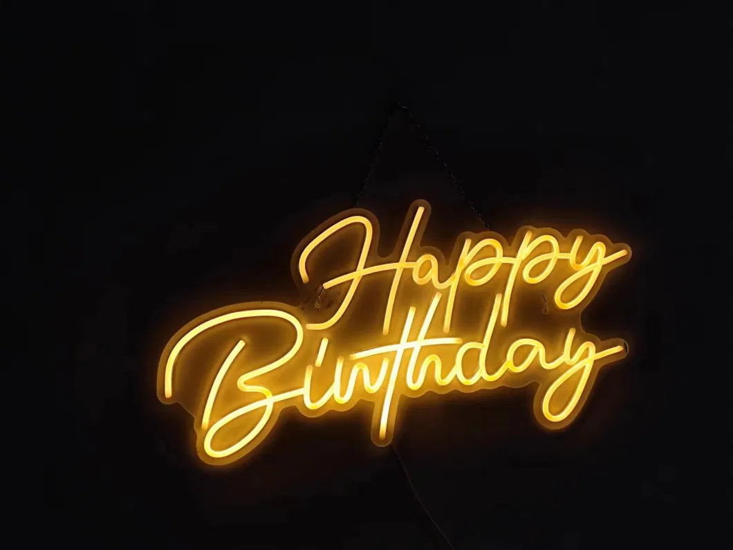 Goldmore1 Happy Birthday Neon Sign Light Neon Happy Birthday Sign for Birthday Party Decoration Kids Gift (Warm White)