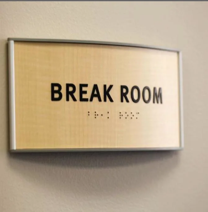 Stainless Steel Sign Lounge Signage Conference Room Signs for Indoor Break Room