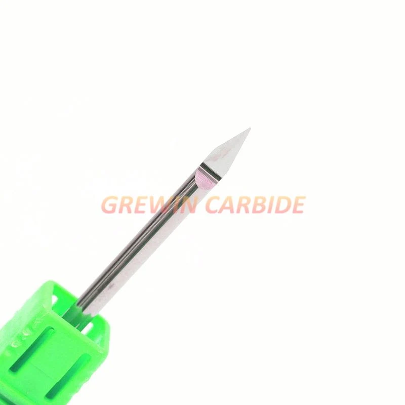 Gw Carbide Three-Faces CNC Engraving Tool Pyramid CNC Router Bits for Stone Jade Wood Mini Word Milling Cutters for Advertising Industry