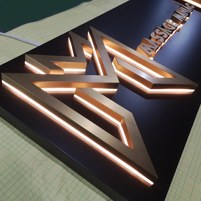 Backlit Letter 3D LED Aluminum Backlit Letter Light Metal Backlit Sign LED Letter Lights