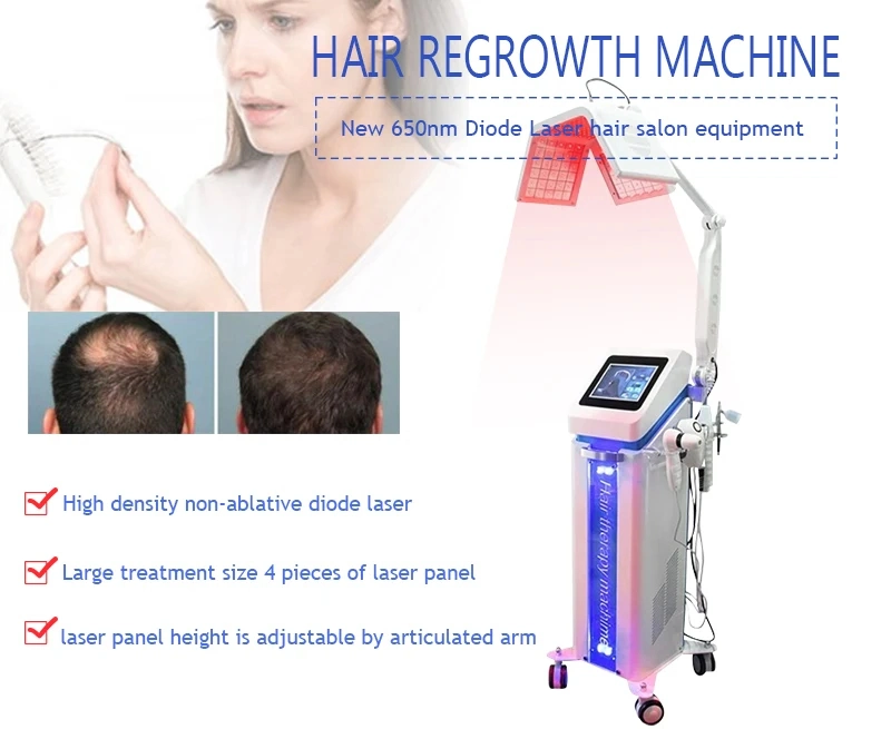 Hair Light Diode Laser Hair Loss Treatment Growth 650nm Machine No LED Machines Beauty Salon Equipment Laser Hair Regrowth