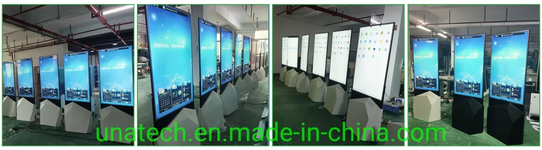 Free-Standing Stainless-Steel Base New Design Airport Lounge LCD Screen Sign