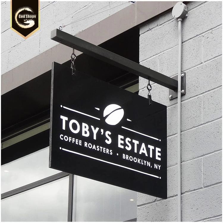 Exterior Advertising Blade Sign PVC Stainless Steel Metal Sign -0416L