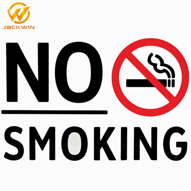 Custom Printed Reflective No Smoking Warning Sign in Construction Site