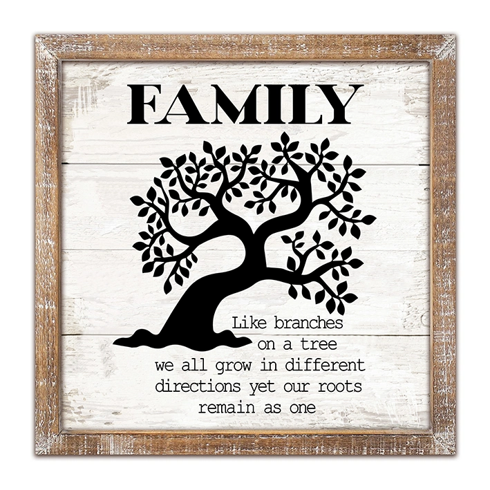 Winwinky Rustic Wood Framed Wall Hanging Signs for Home