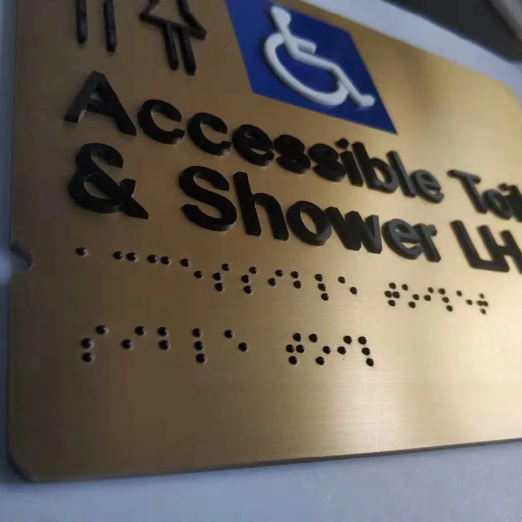 Factory Wholesales High Quality Metal Braille Toilet Sign