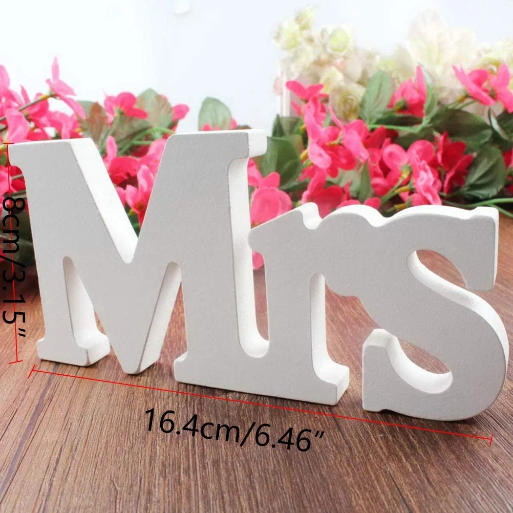 Sign Letters 3D White Wooden Letters Decoration Wooden Letters Decoration Photo Props