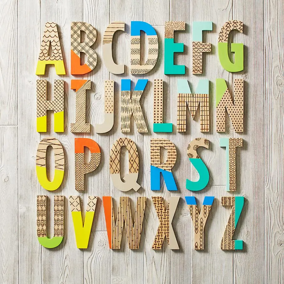 Mayco Wall Decor Wooden Large Alphabet Letters