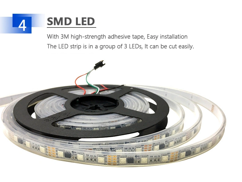 IP20 12V 5050RGBW 60LED/M 16703 External IC Magic Color LED Strip