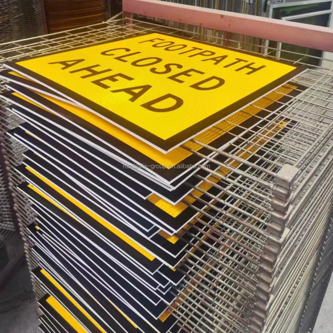 Construction Warning 600*600mm/ 900X900mm Reflective Traffic Sign Board