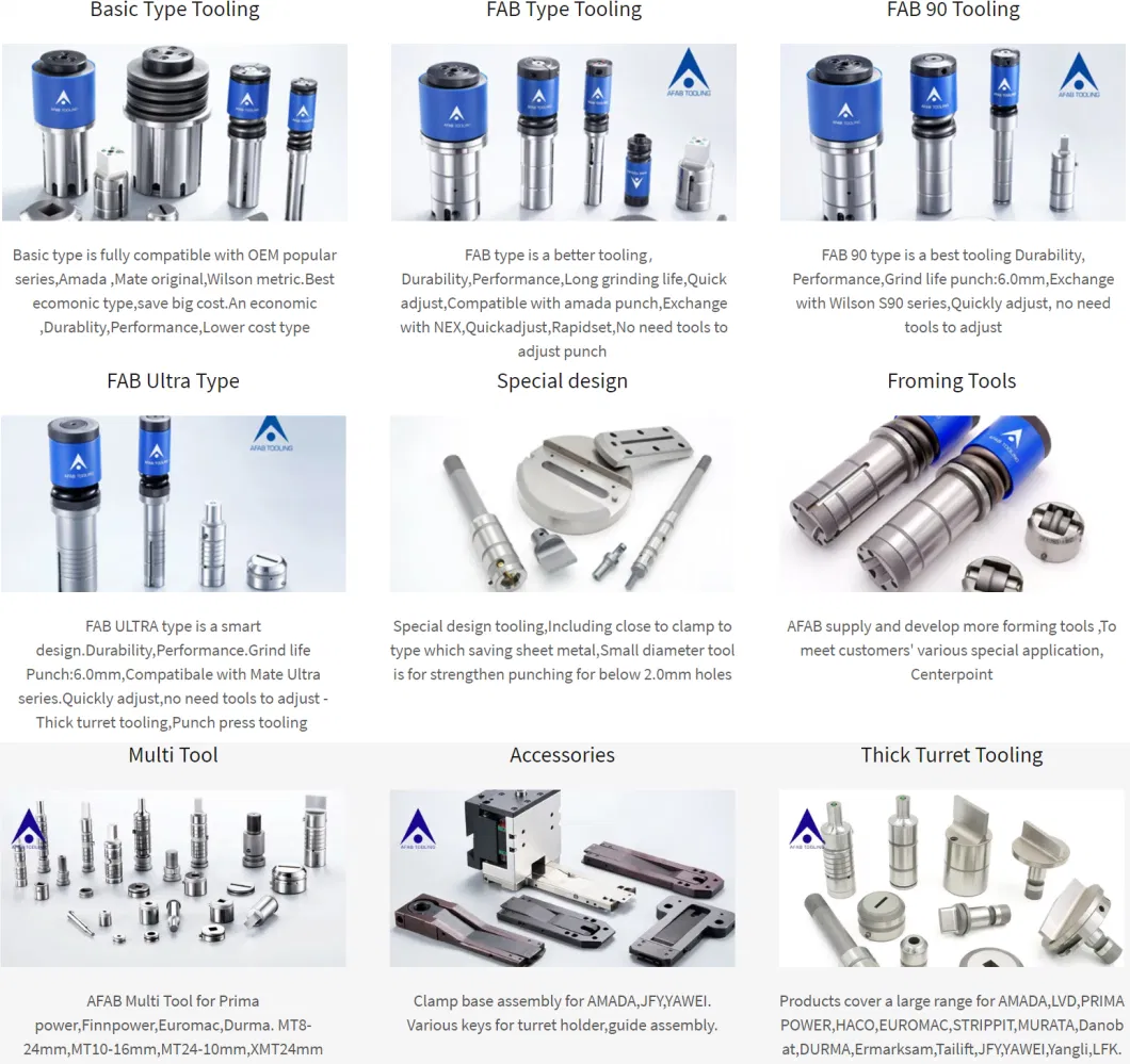 Fully Guided Type Cluster Re-Amada CNC Punch Press Thick Turret D Stn Forming Tooling Re2X20