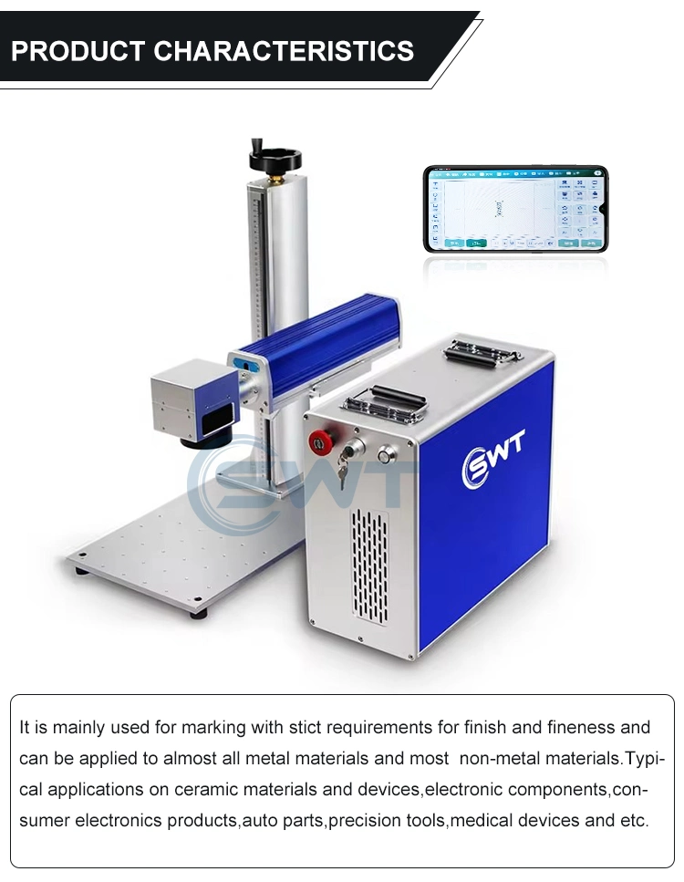 20W 30W 50W Ring Engraving Machine Portable Jewelry Galvo Laser Printing Machine Fiber Laser Marking Machine