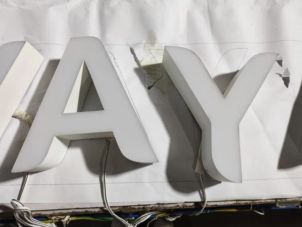 3D LED Ringless Stainless Steel Letters Sign with Acrylic Front