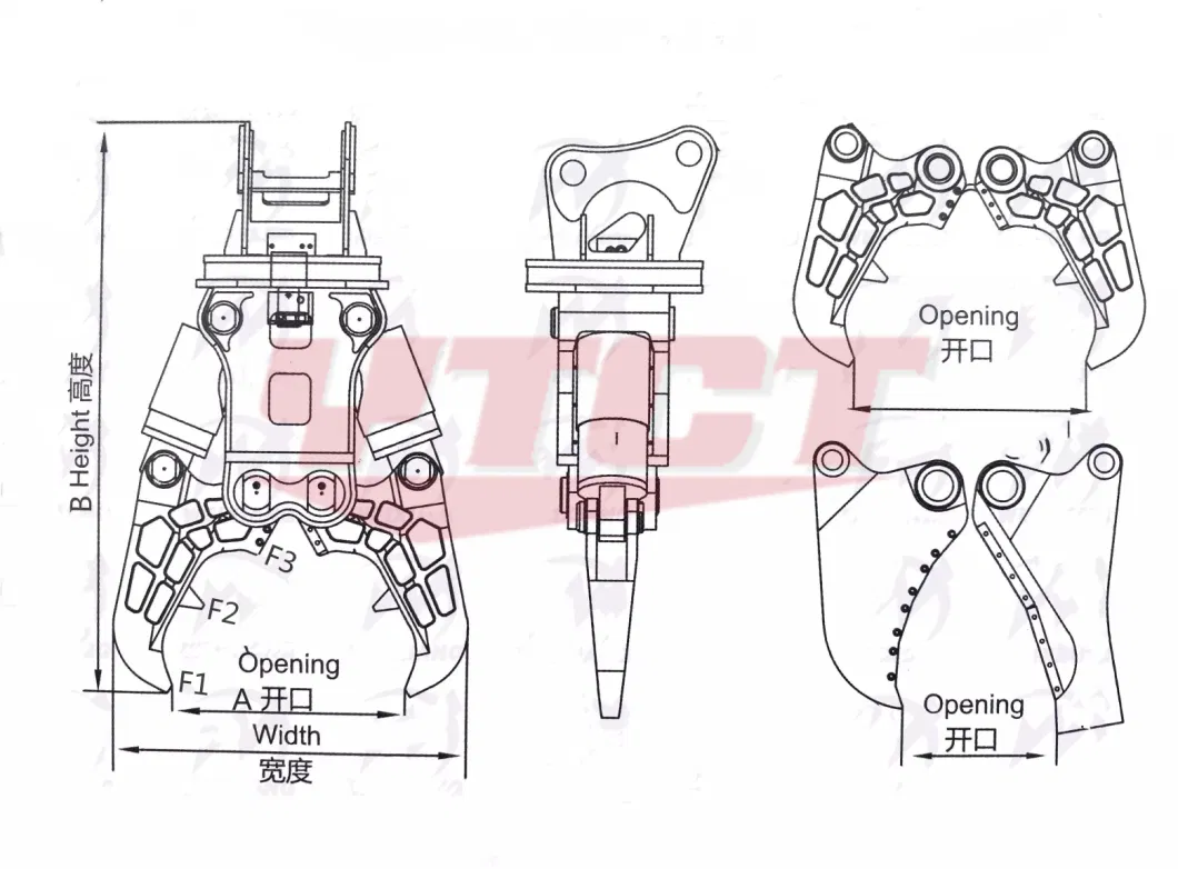 Yantai Chengtai 360 Degree Rotating Demolition Crusher Shear Metal Cutter Wholesale