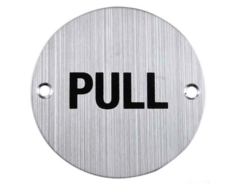 Stainless Steel Push &amp; Pull Sign Plate (DP-003G)