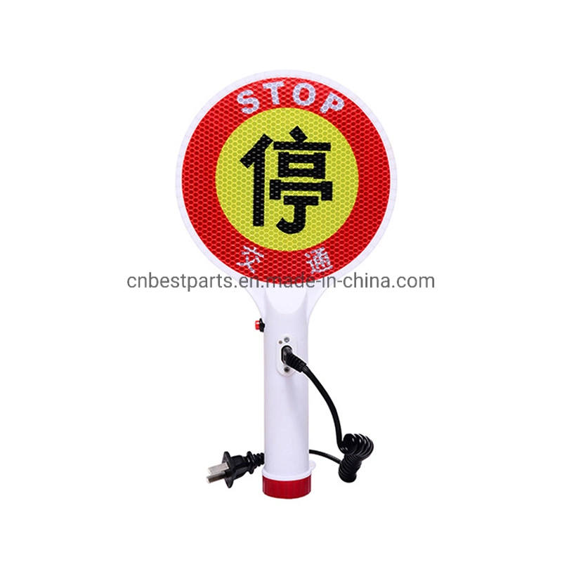 Roadway Displays Construction Traffic Control Flashing LED Hand Held Stop Sign