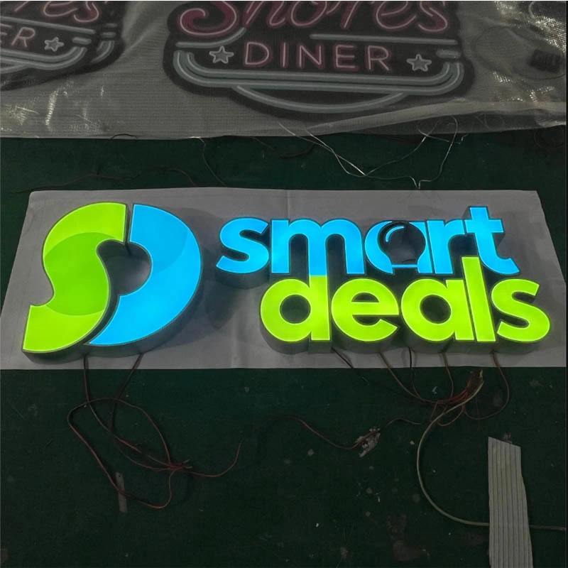 Custom Front Store Outdoor Sign 3D Illuminated LED Light Store Outdoor