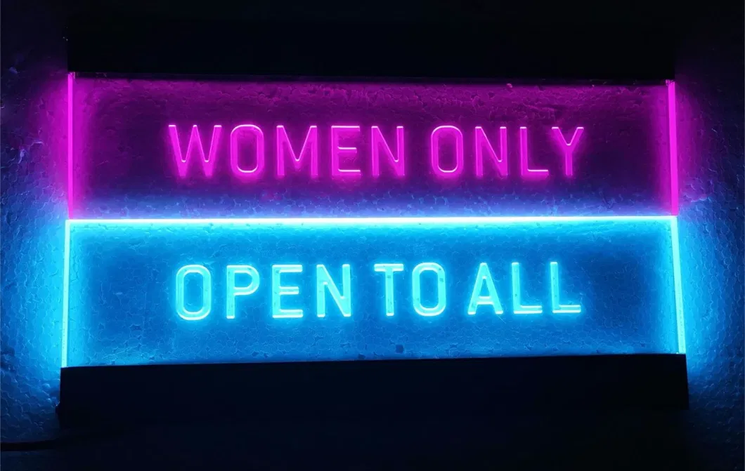 Women Only Toilet Sign Board Custom LED Neon Sign