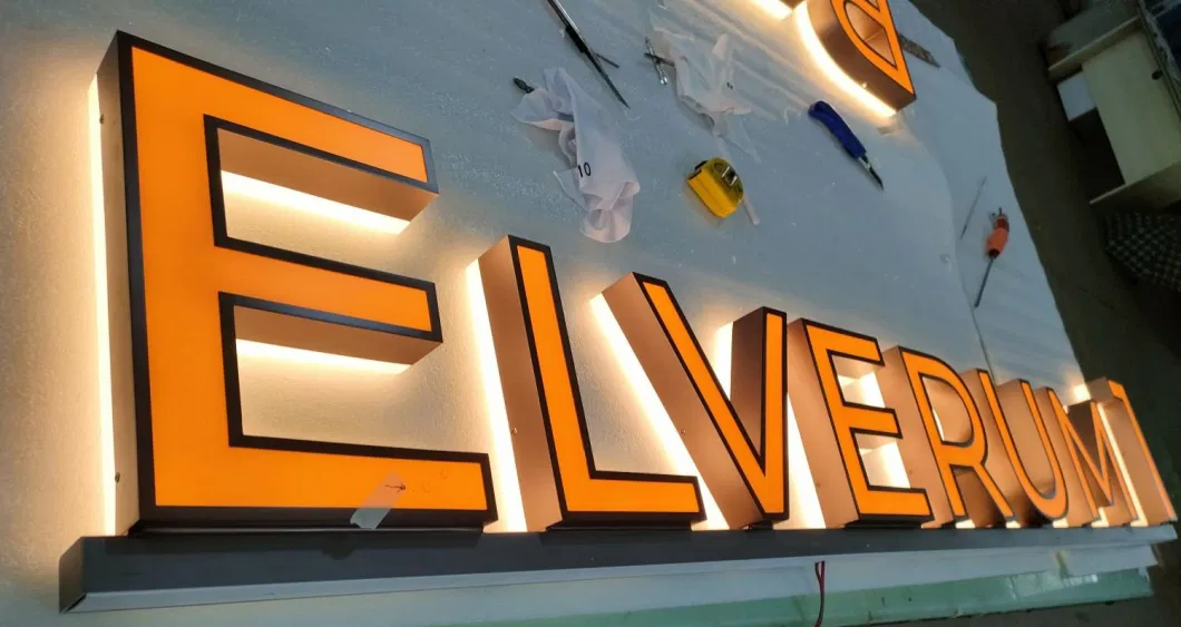 LED Light up Letter Sign Hanging Signboard Stainless Steel Sign Letters