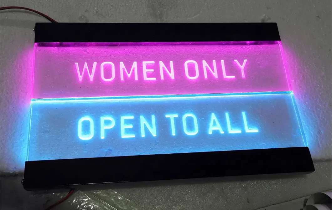 Women Only Toilet Sign Board Custom LED Neon Sign