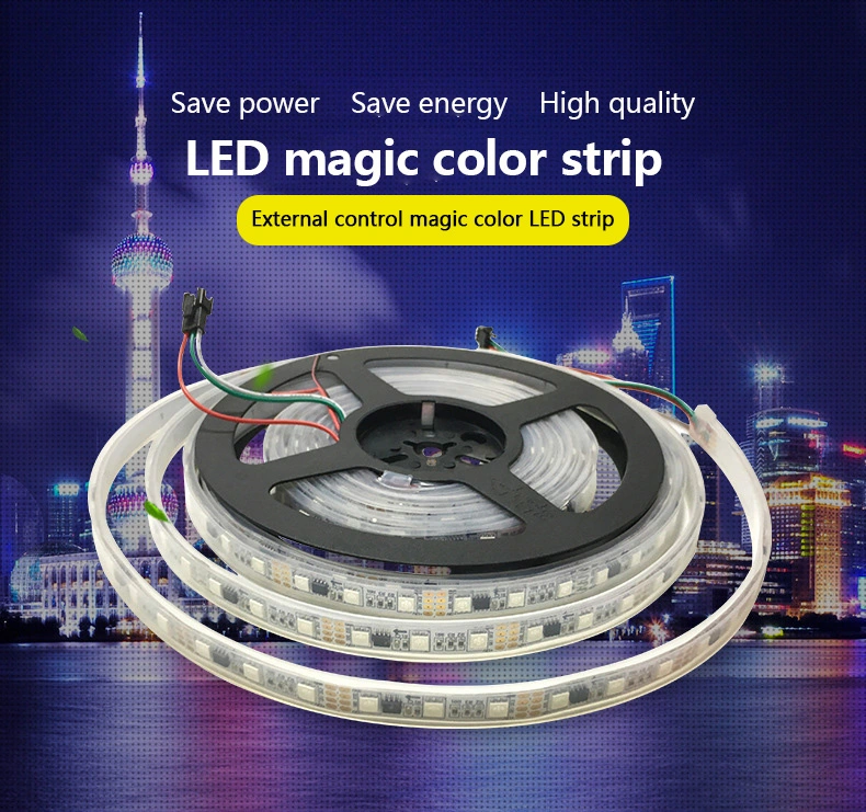 IP20 12V 5050RGBW 60LED/M 16703 External IC Magic Color LED Strip