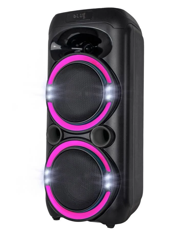 Karaoke Stereo Multifunction Feiyang Professional Dual 6.5 Inch Circle LED Light Bluetooth Wireless Portable Mobile Active Audio Loud Speaker