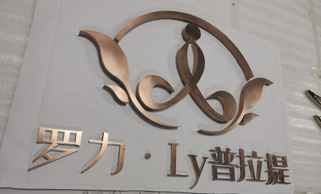 Antique Bronze Finish Stainless Steel Letter Signs Brushed Stainless Steel Letters