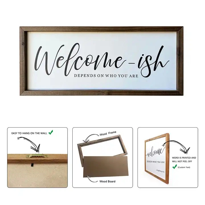 Modern Farmhouse Wall Decorations Letter Rustic Wood Signs